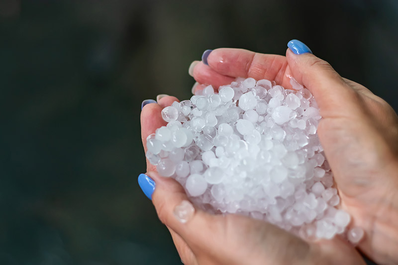 Ice Hail in Hands