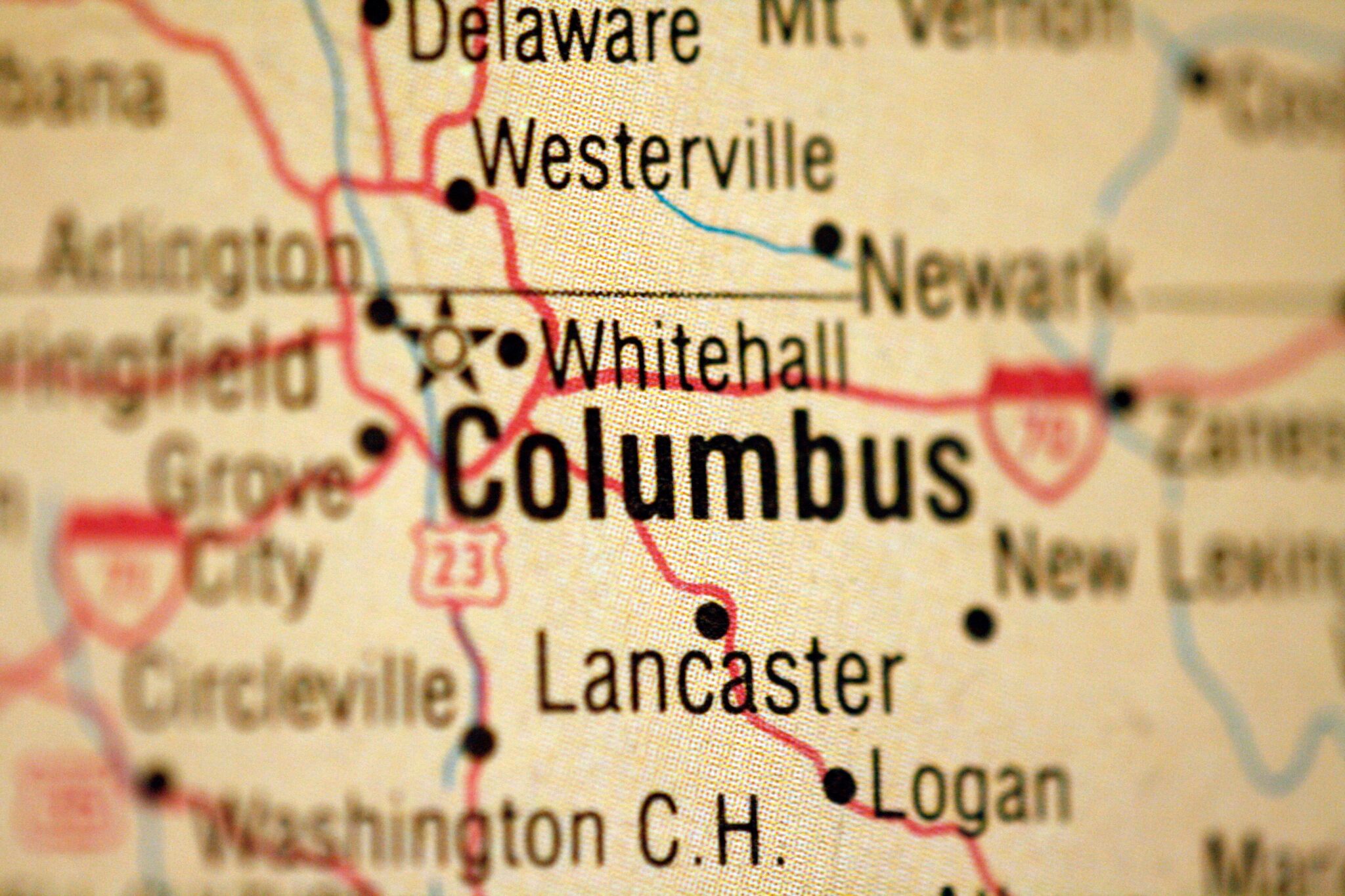 Map of Columbus Ohio metro area